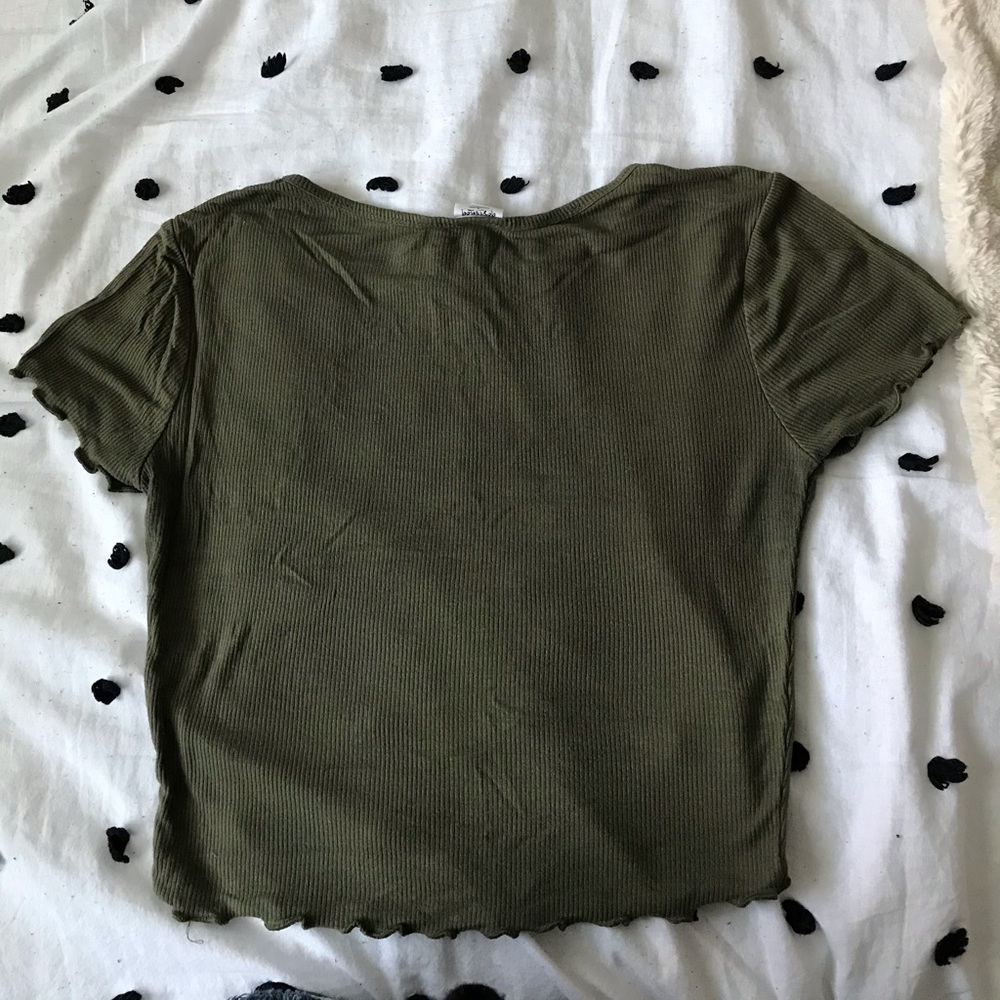 Plain green t shirt with lettuce design